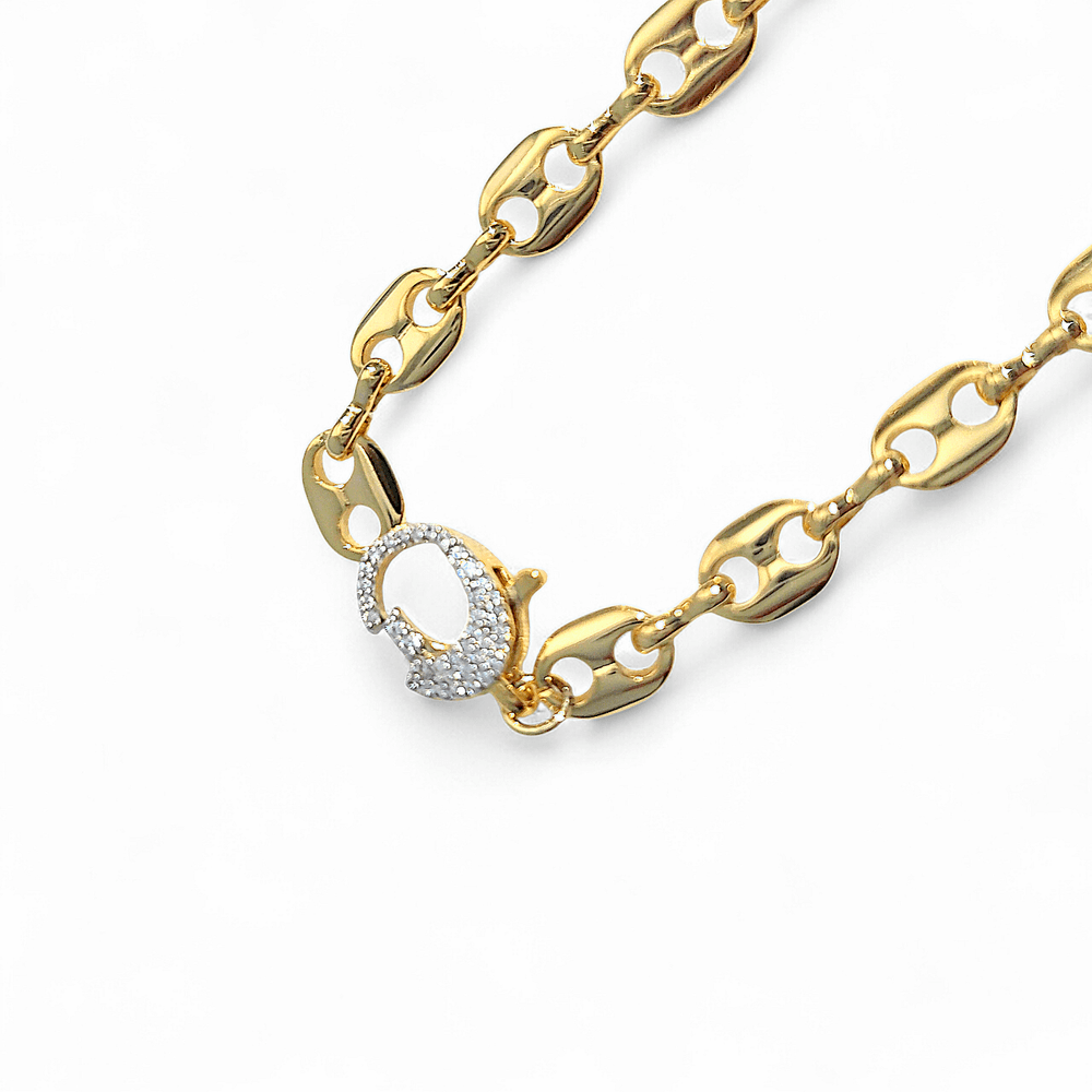 Bella Mariner Link Unisex Necklace in Gold - 18K Gold Plated Wholesale Jewelry