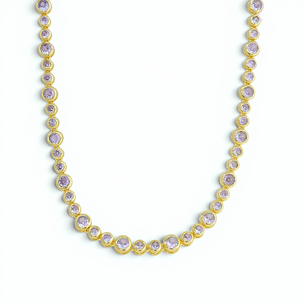 Lucia Mermaid bubbles tennis Necklace view 3