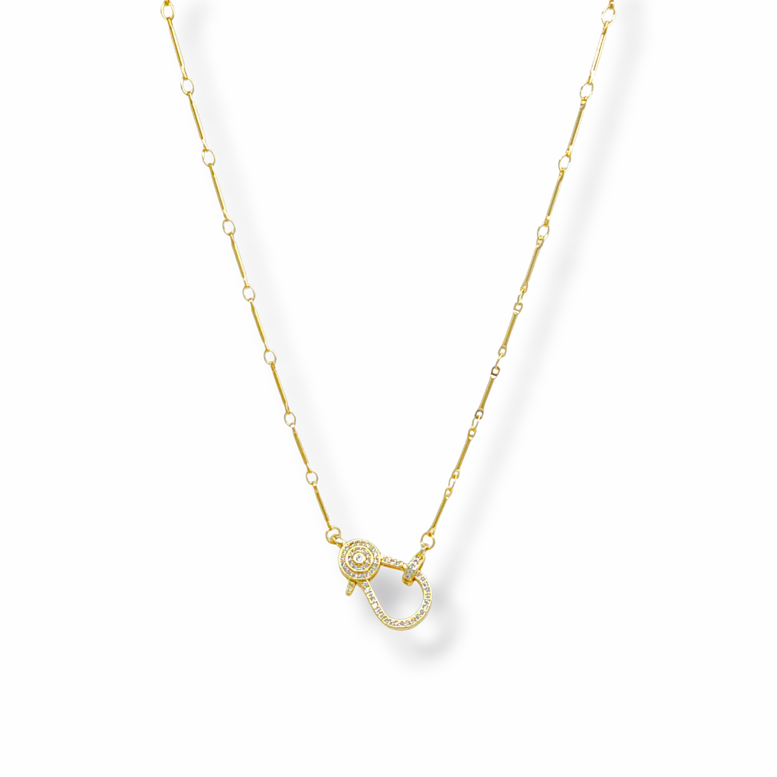 Milano Fancy Thin Front lobster clasp for s Pendant Necklace in Gold - 18K Gold Plated Wholesale Jewelry