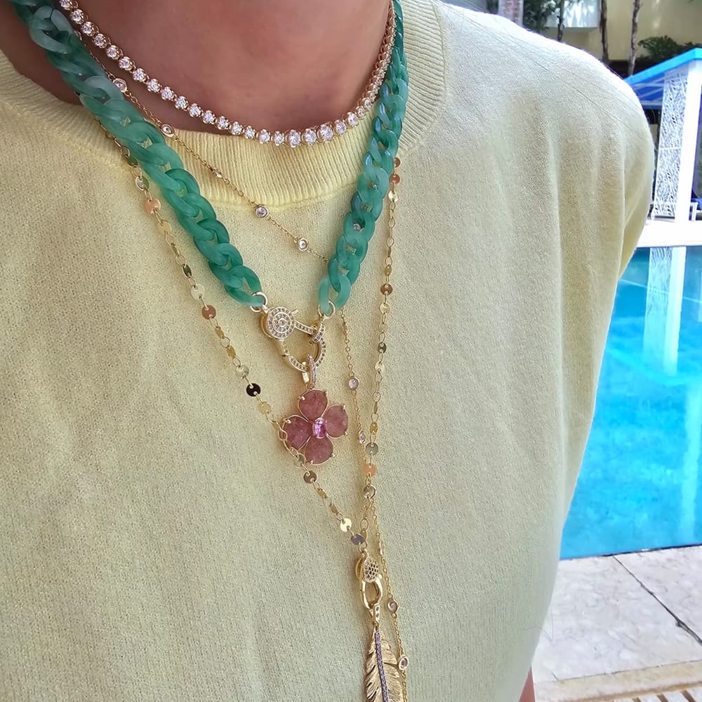 Aria Chic Summer beach Link Front lobster clasp for s Pendant Necklace view 17