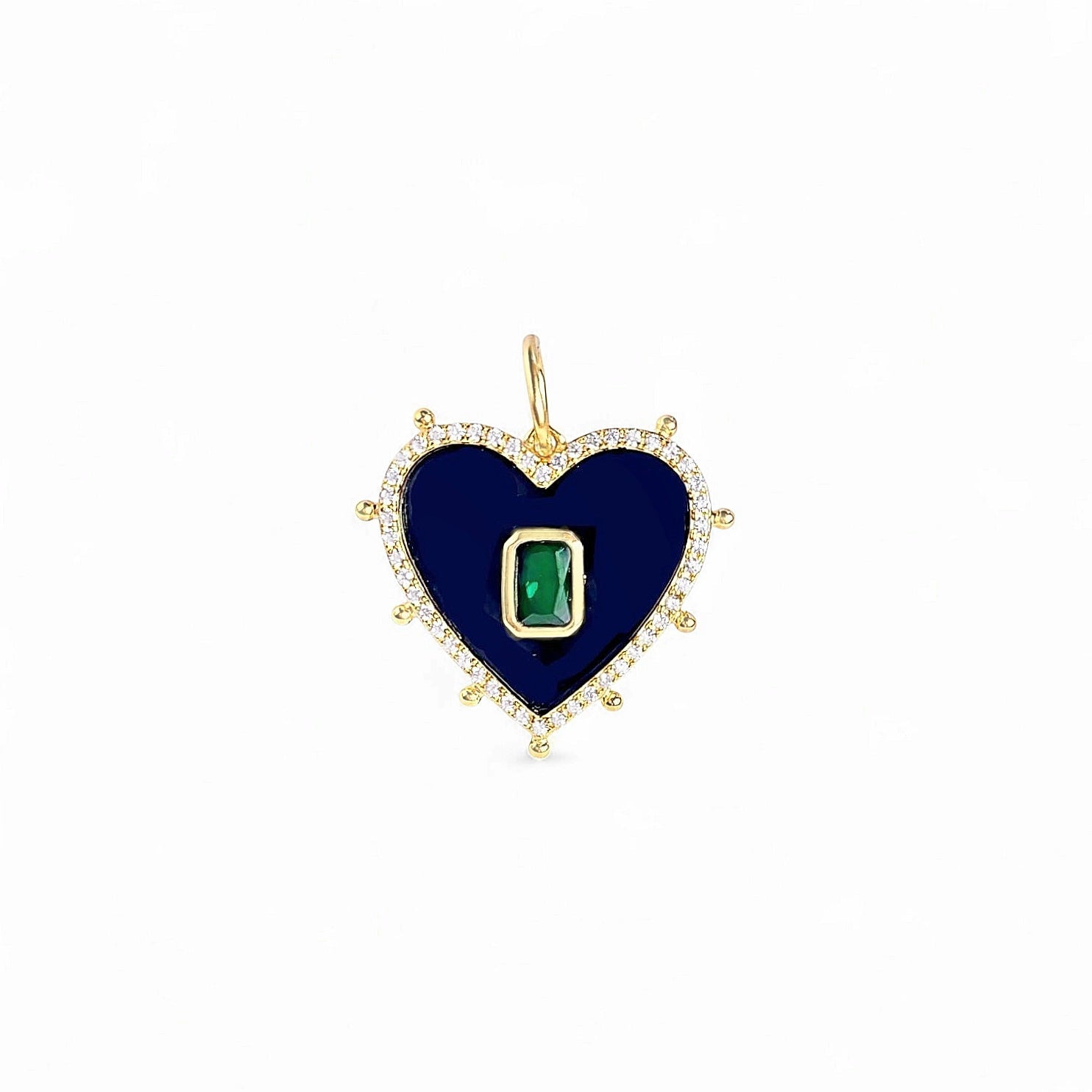 Capri Eden Medal Pendant Necklace in Blue - 925 Sterling Silver Wholesale Jewelry