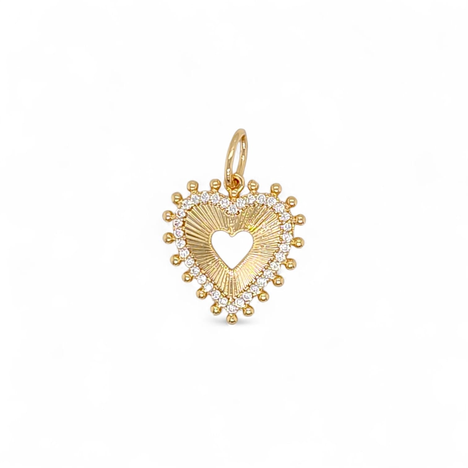 Maestosa Charm heartholo Necklace in Gold - 18K Gold Plated Wholesale Jewelry