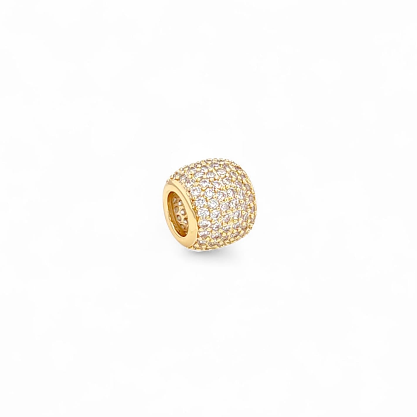 Bellissima Charm diamond ball Necklace in Gold - 18K Gold Plated Wholesale Jewelry