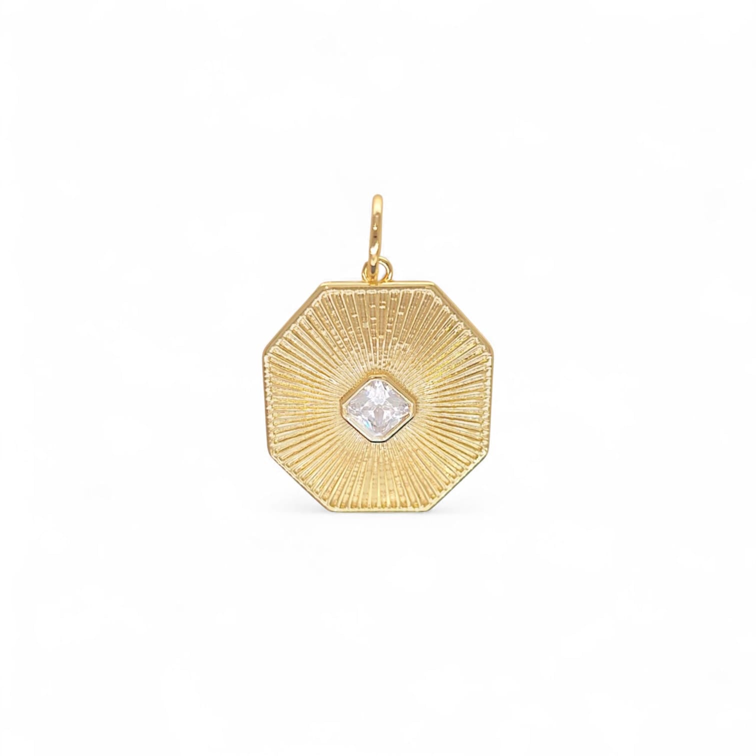 Capri Charm Holo Necklace in Gold - 18K Gold Plated Wholesale Jewelry