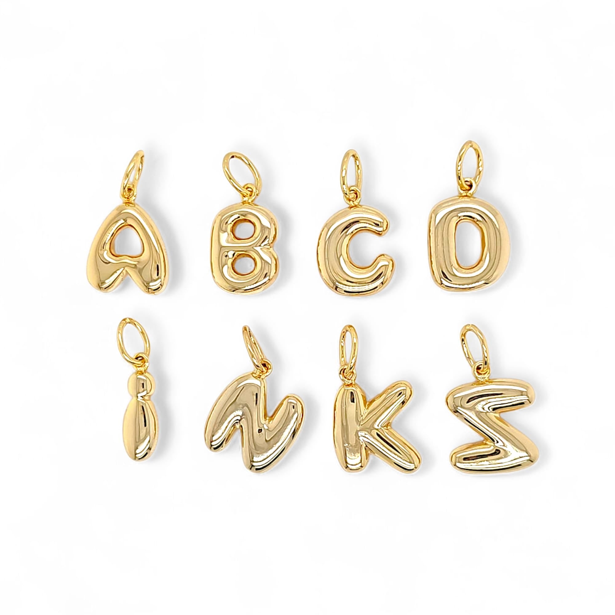Eterna Charm Initial Necklace in C - 18K Gold Plated Wholesale Jewelry