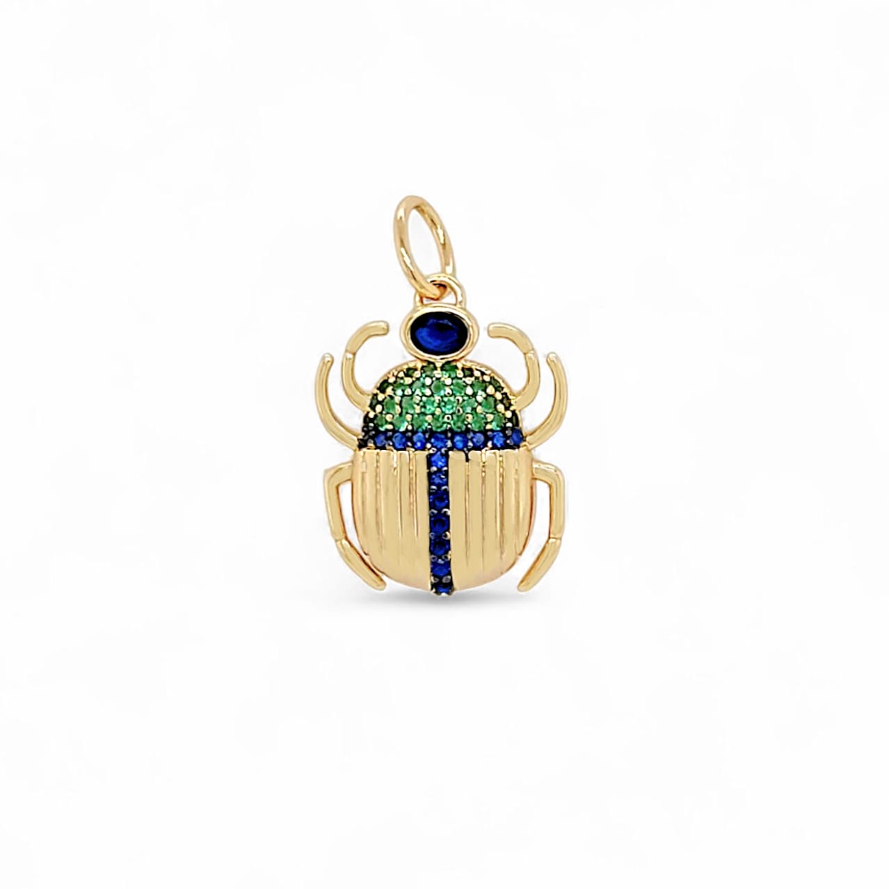 Celeste Charm Glamour Necklace in Green - 18K Gold Plated Wholesale Jewelry