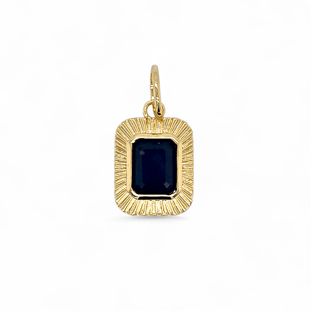 Preziosa Relic Pendant Necklace in Black - 18K Gold Plated Wholesale Jewelry