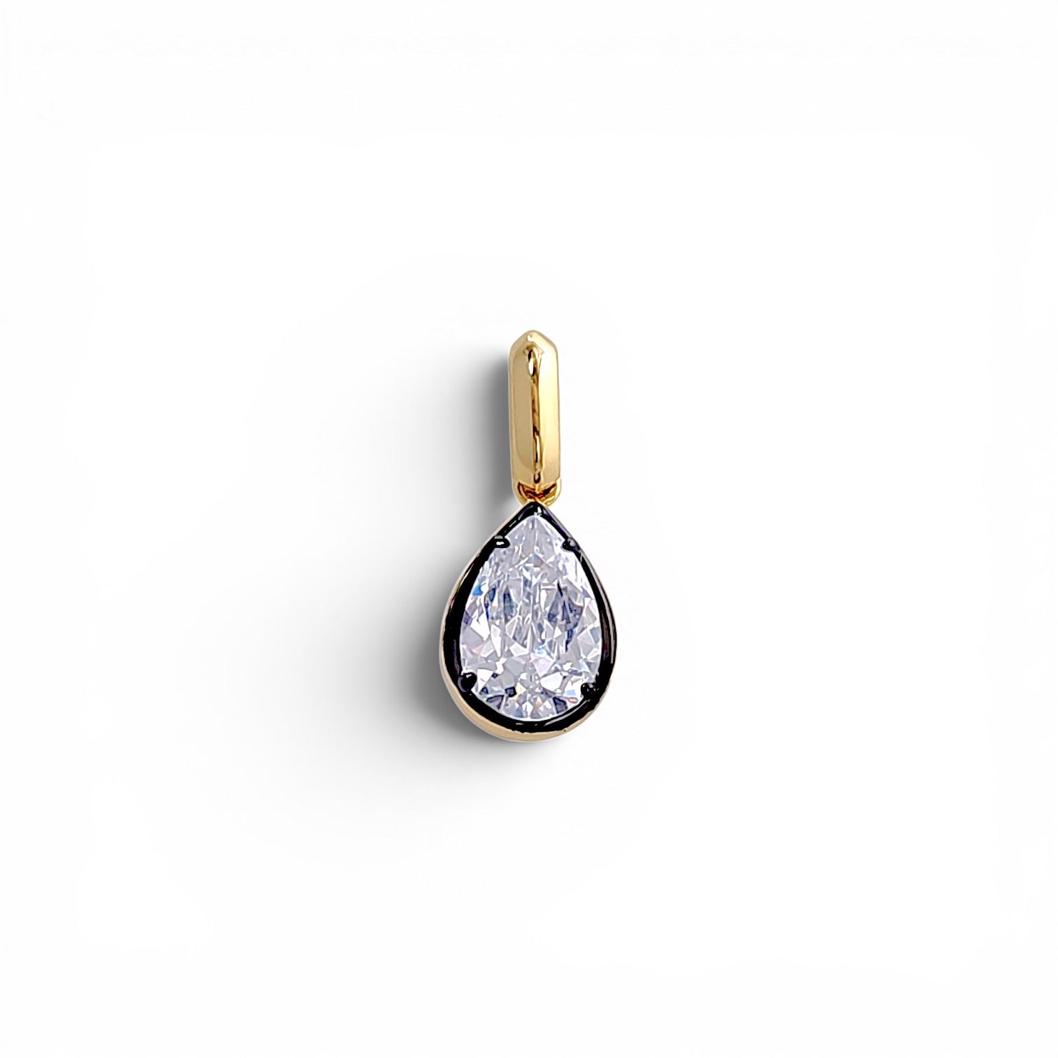 Amalfi Pear Cut Bezel Pendant Necklace view 2