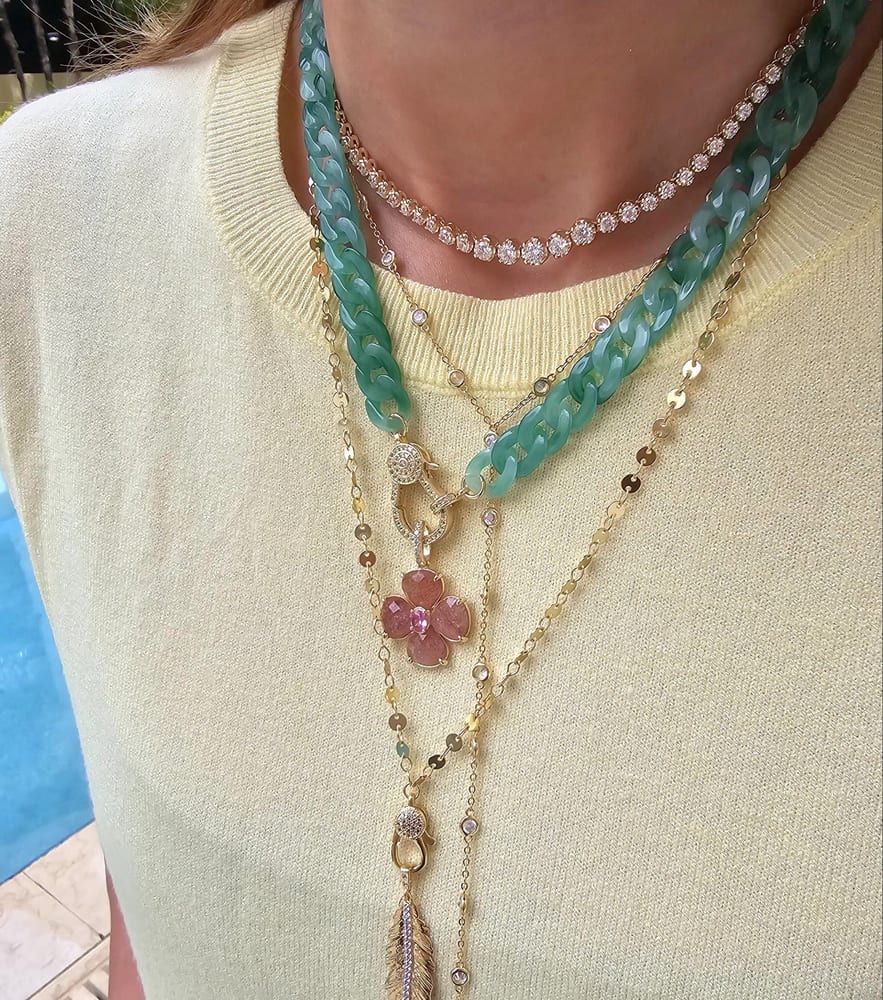 Gemma Sonya Flower Pendant Necklace view 2