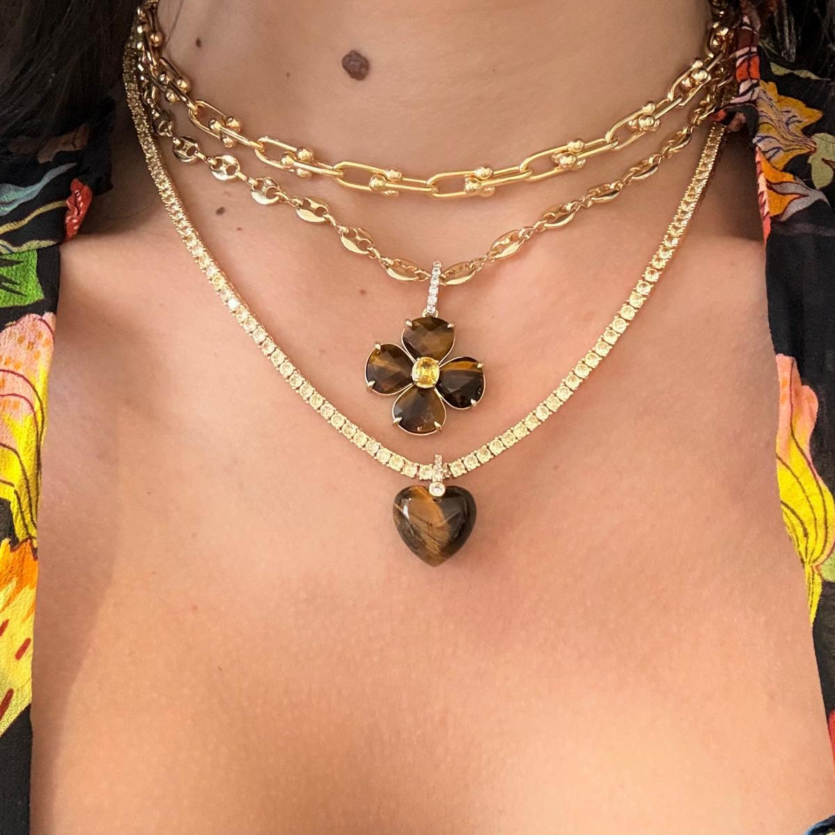 Gemma Sonya Flower Pendant Necklace view 4