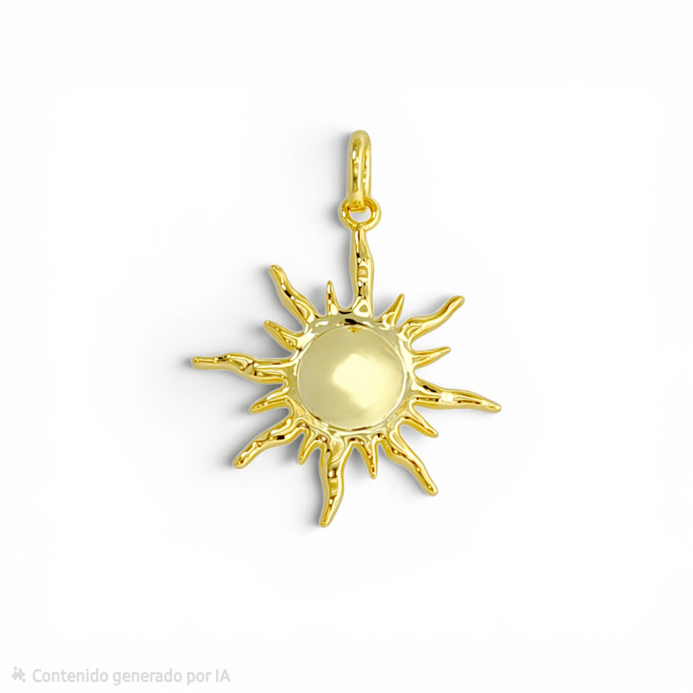 Eterna Sunset Sun Pendant Necklace in Gold - 18K Gold Plated Wholesale Jewelry