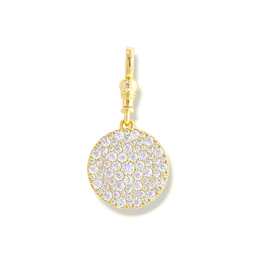 Gioia Bright micro pave Pendant Necklace in Gold - 18K Gold Plated Wholesale Jewelry