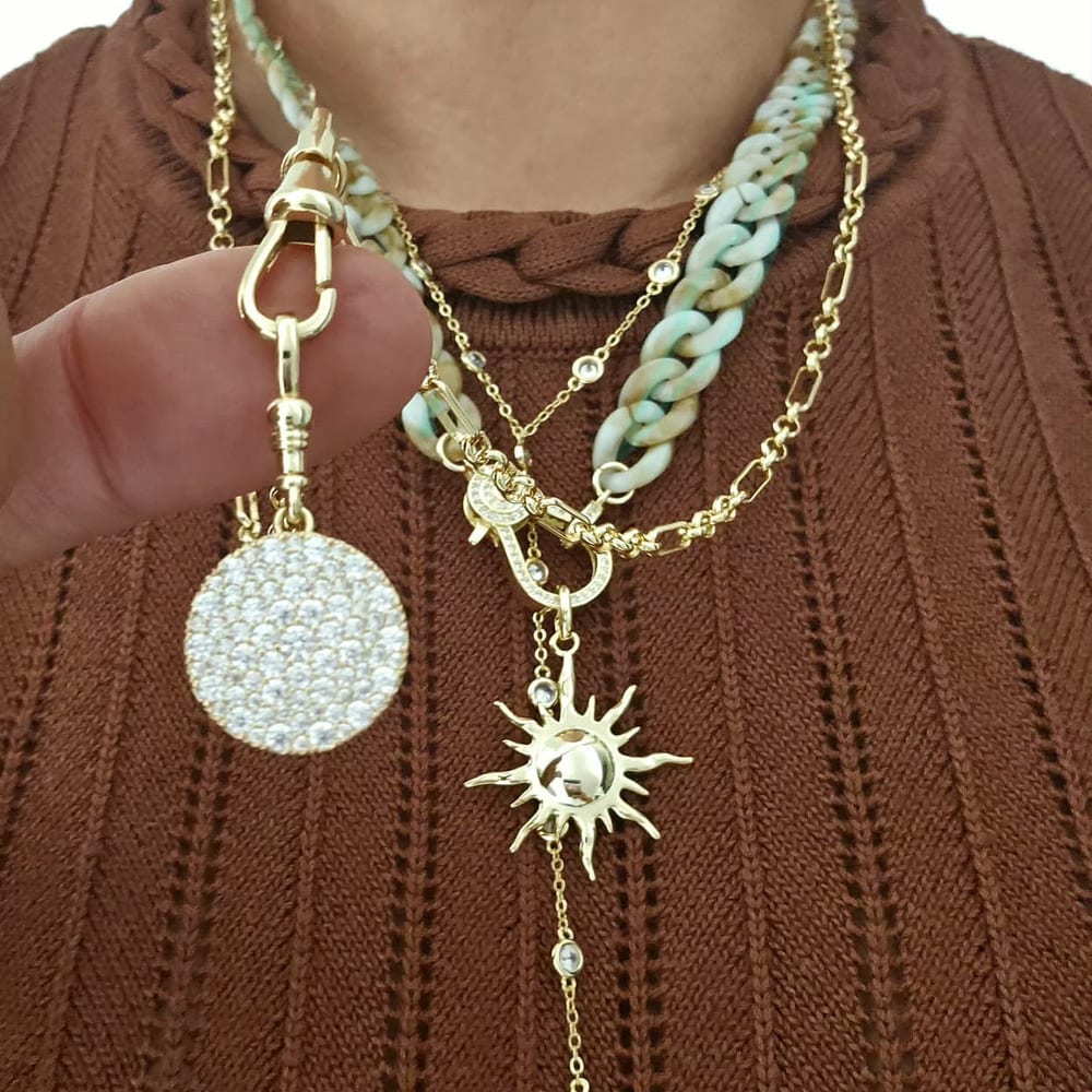 Gioia Bright micro pave Pendant Necklace view 2