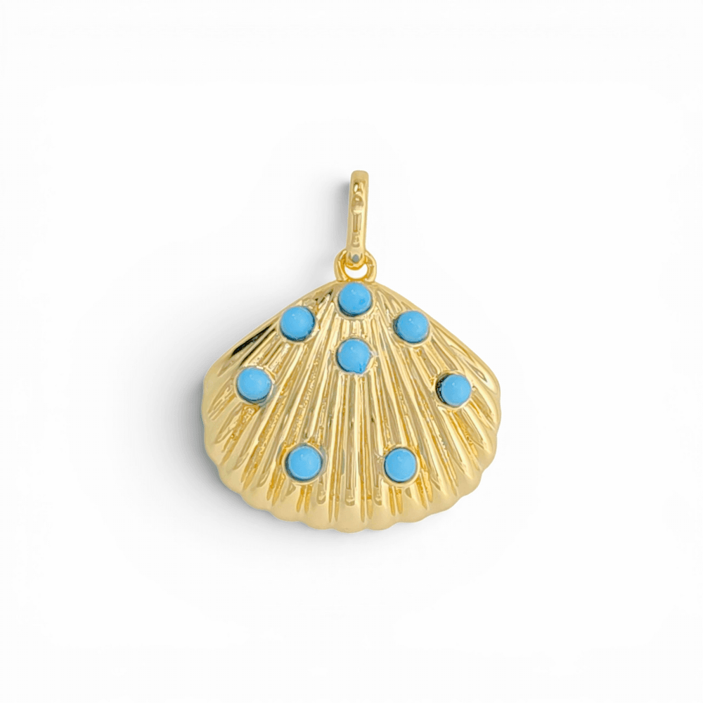 Gemma Cabochon Shell Pendant Necklace view 3