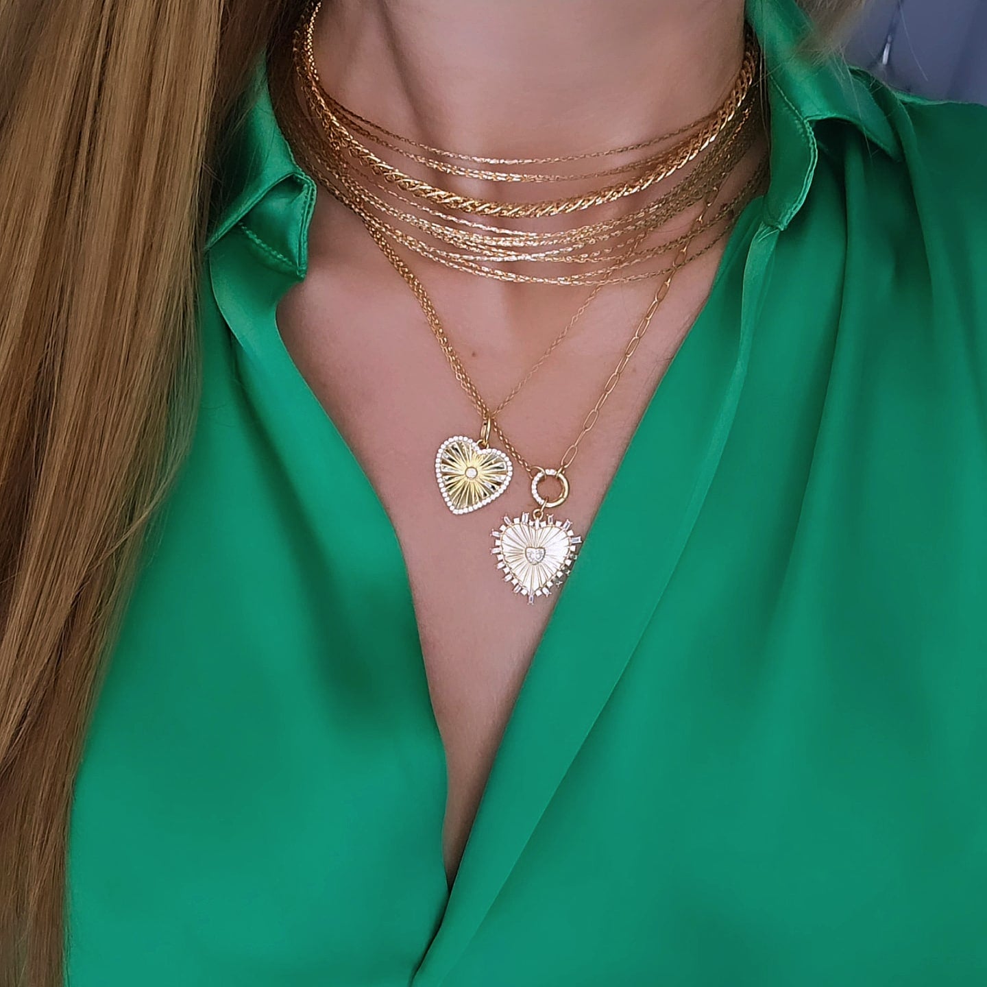 Valentina Royal Heart Medal Necklace view 2