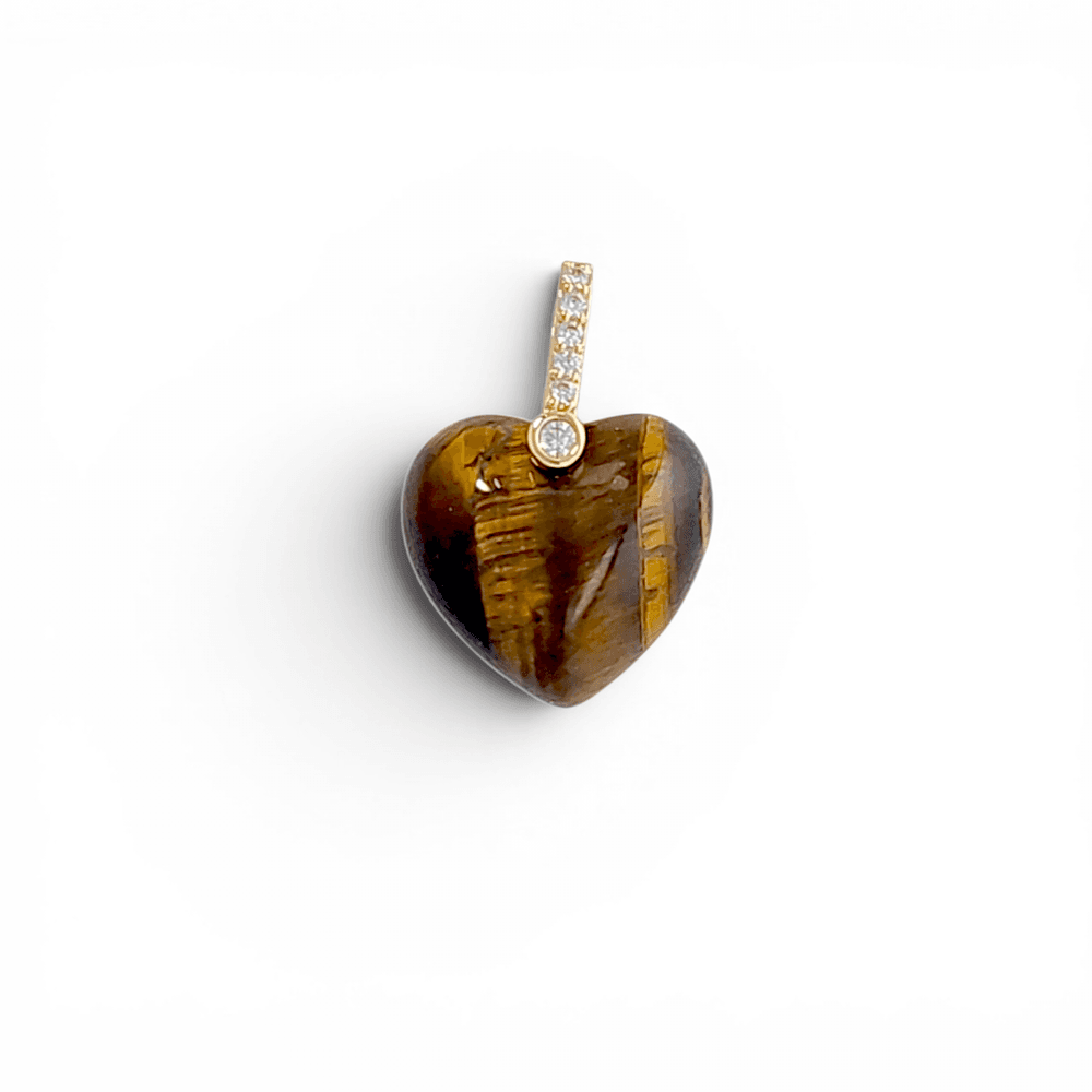Solare Natural Stone Heart Pendant Necklace view 2
