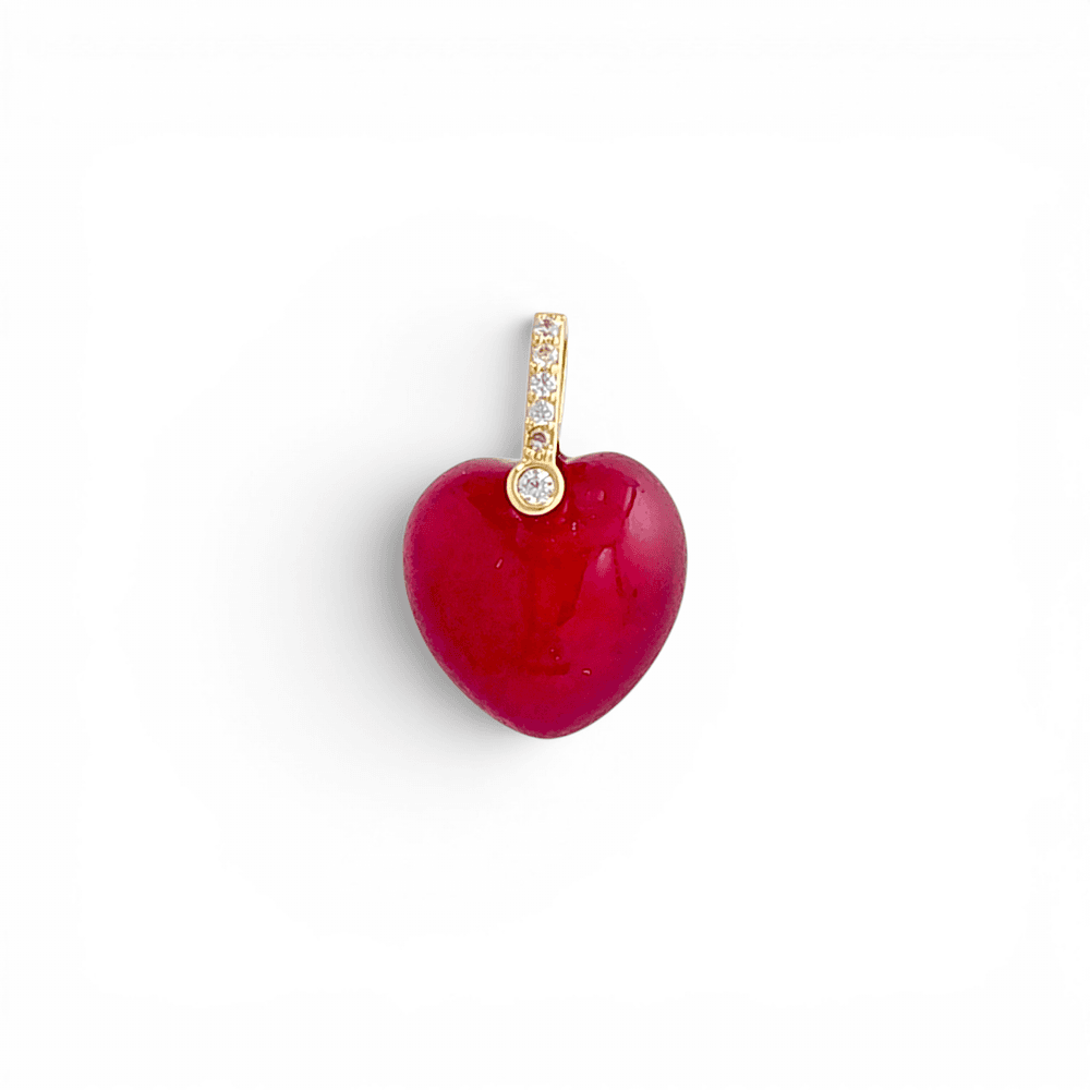 Solare Natural Stone Heart Pendant Necklace view 4