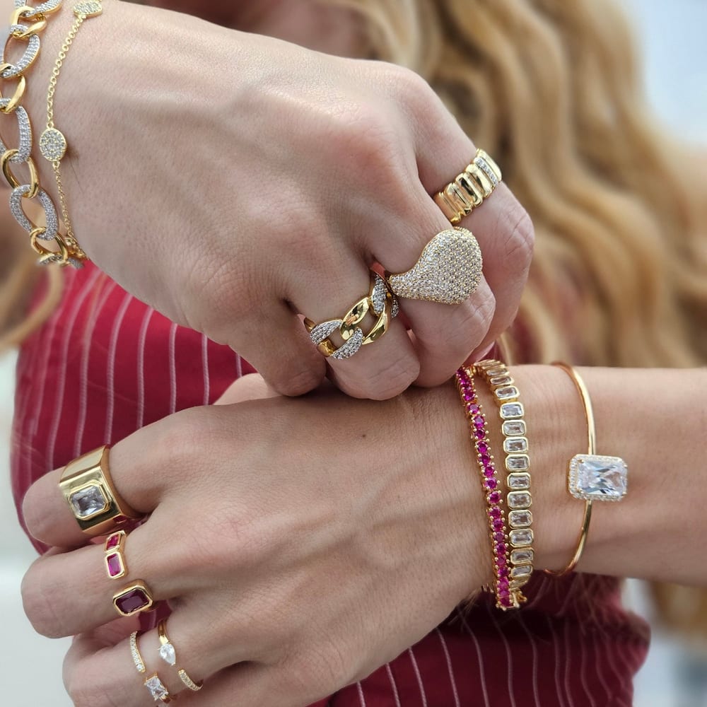 Amalfi CubanLink Eternity Band view 3