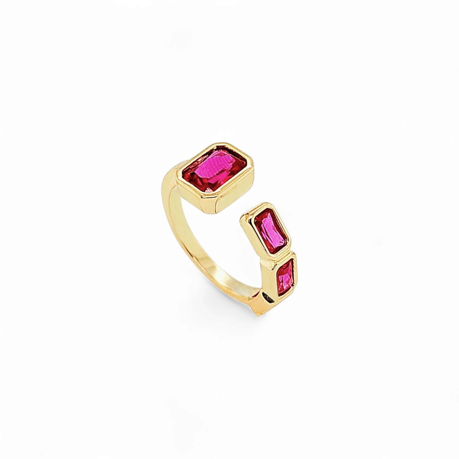 Regale Emerald Cut Pavés Cocktail Ring view 4