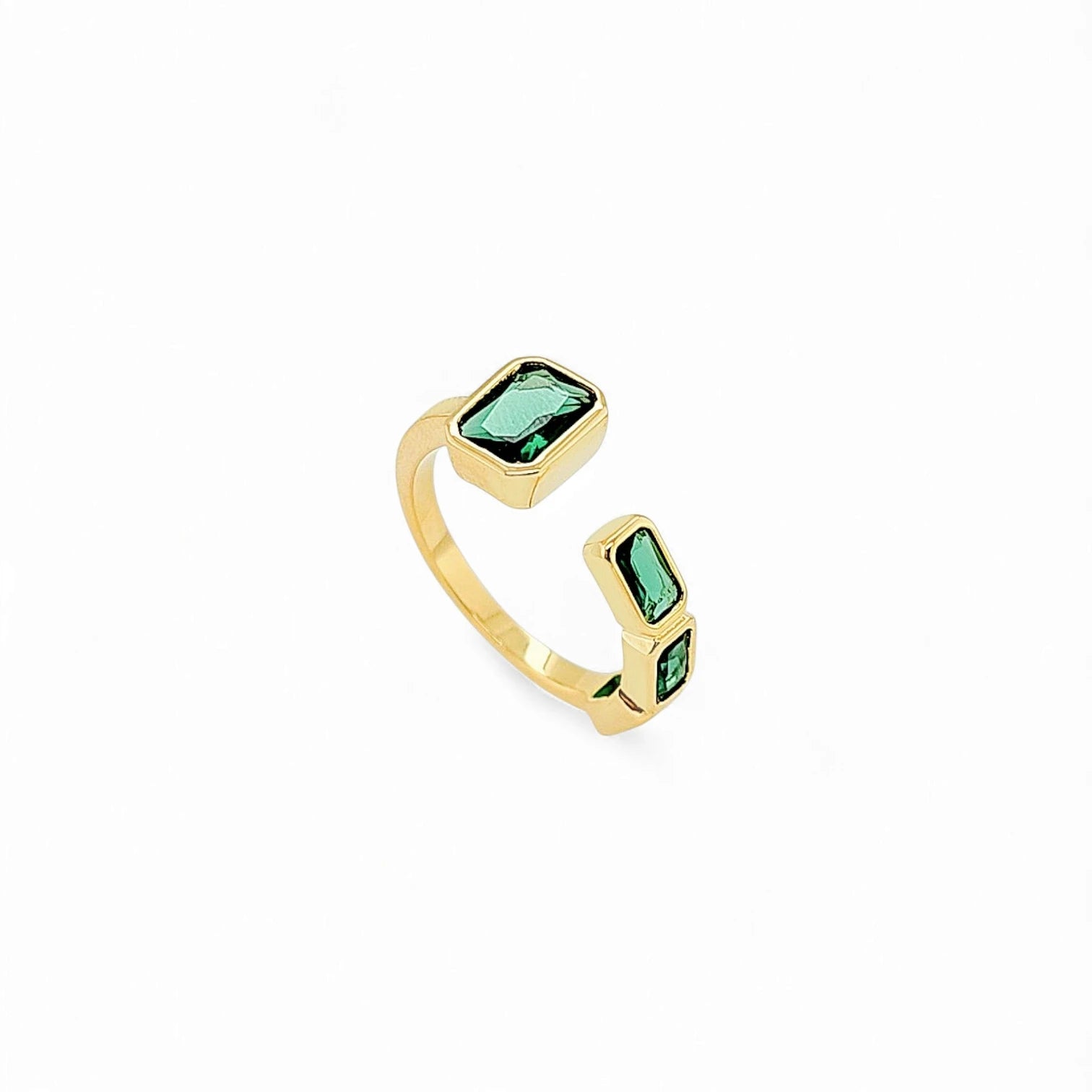 Regale Emerald Cut Pavés Cocktail Ring view 7