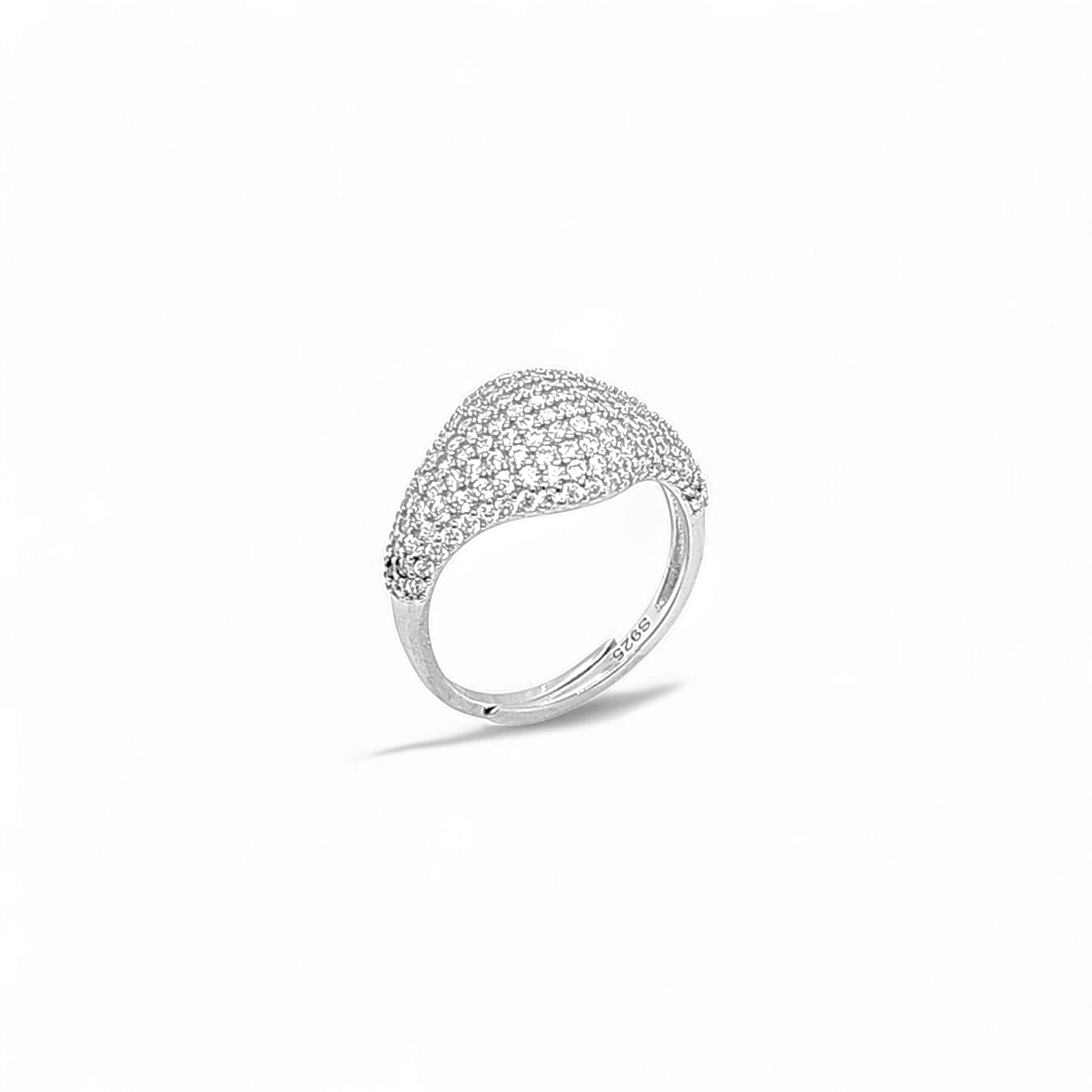 Fiore Pavé Pinky 18 GP Italian Craftsmanship Cocktail Ring view 5